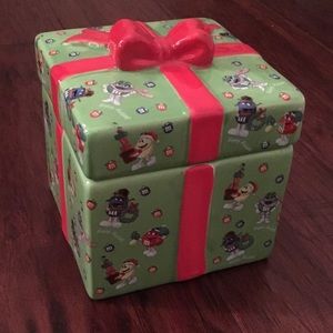 Ceramic M&Ms Christmas box